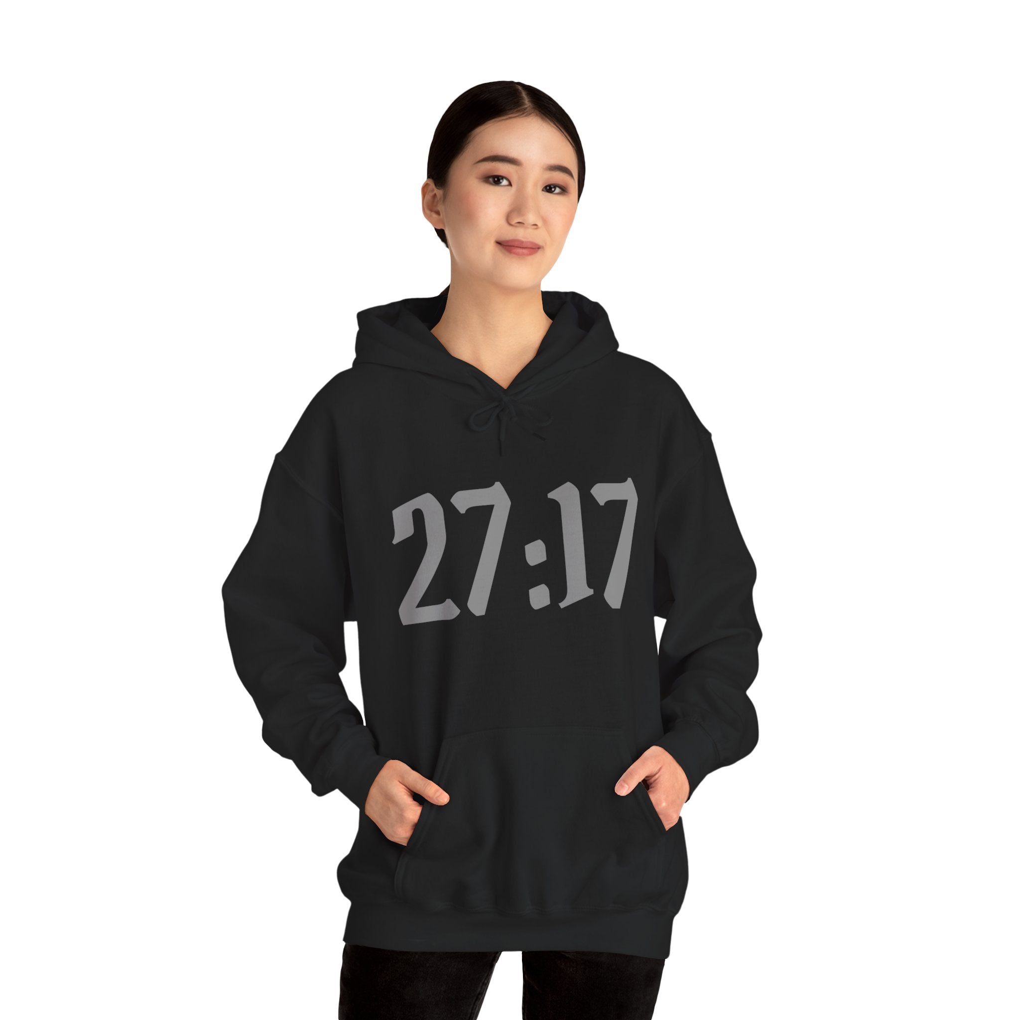 Hoodie — 27:17 Warrior Kneeling Cross Graphic Christian Prayer Pullover