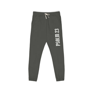 PSALM 23 Joggers — Garment-Dyed Fleece Sweatpants with 'PSALM 23' Side Script