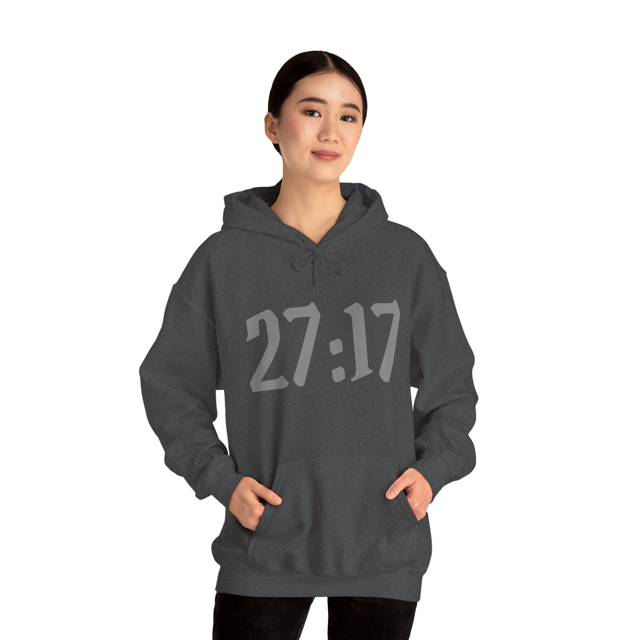 Hoodie — 27:17 Warrior Kneeling Cross Graphic Christian Prayer Pullover