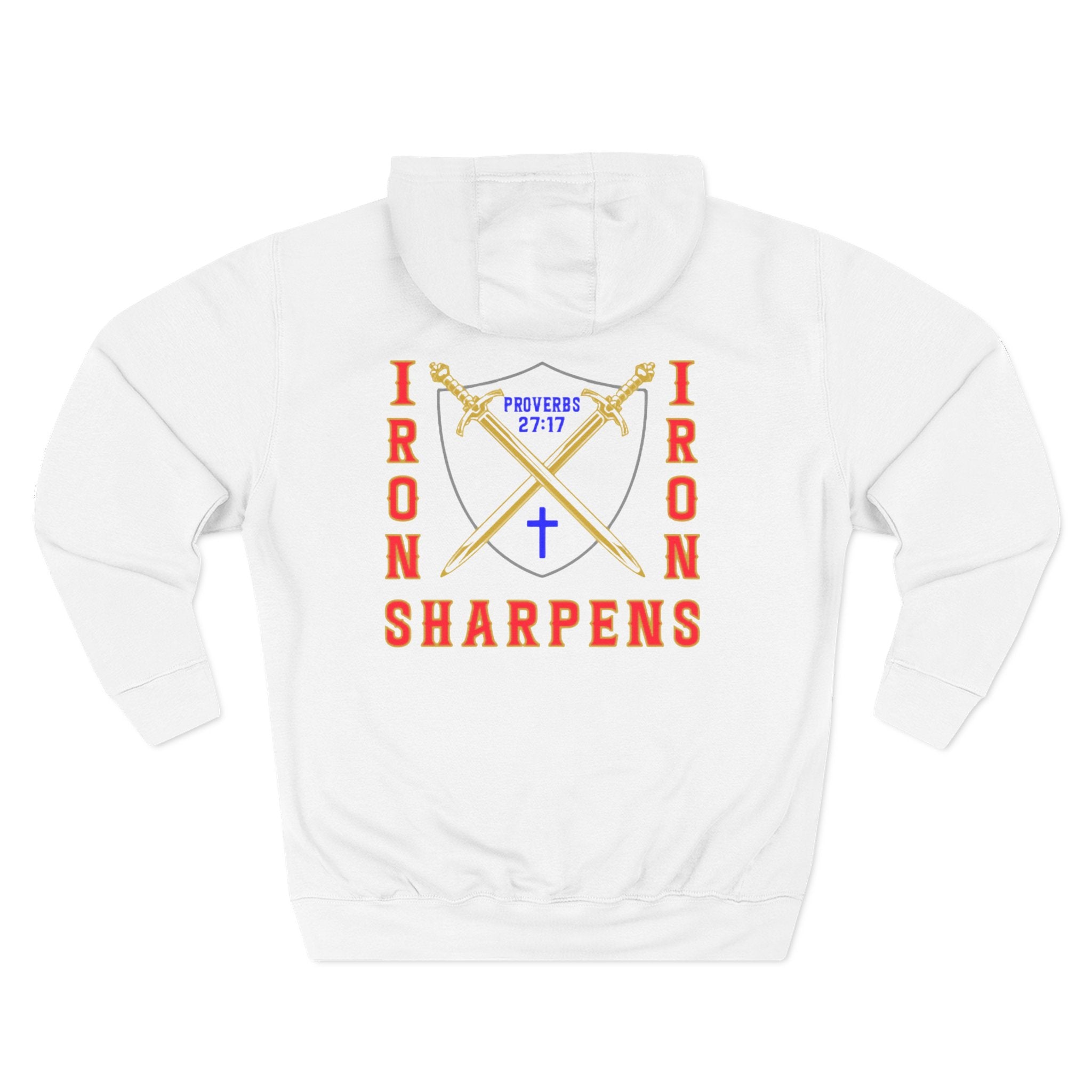Iron Sharpens Iron Unisex Midweight Hoodie – White